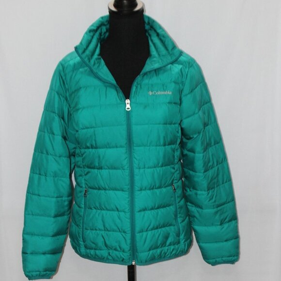 Columbia Sportswear Company X-Small Lightweight Green Down Jacket - Picture 1 of 14